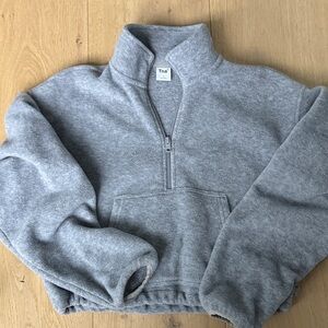 TNA Gray Half-Zip Women's Hoodie